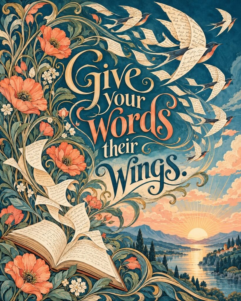 Words Take Wing Writer Canvas