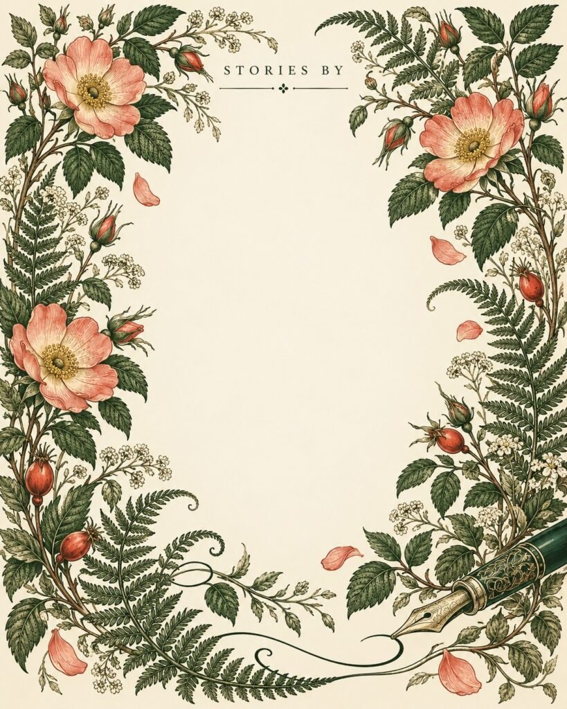 Botanical Pen Name Personalised Writer Desk Plaque