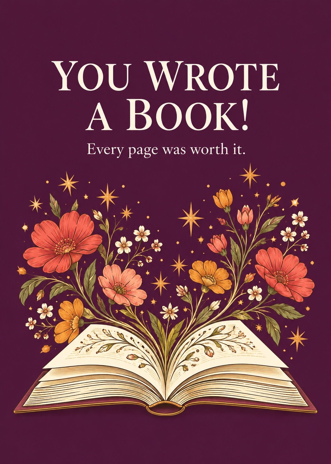 You Wrote a Book Author Congratulations Card — exact front artwork